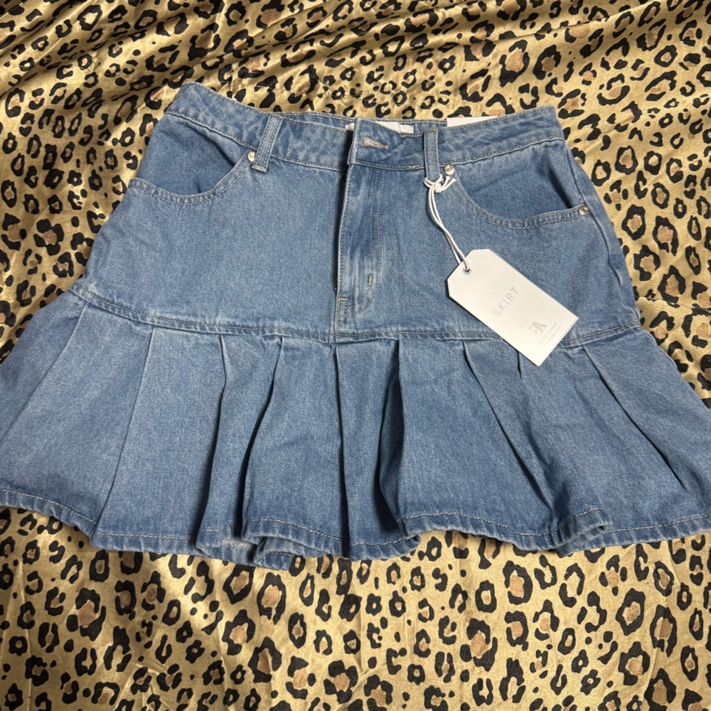 Flying Angel Denim Y2K Skirt - Size 9 - Medium Wash